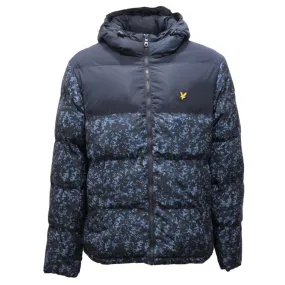 6673AI giubbotto uomo LYLE&SCOTT EARTH PRINT man padded jacket blue