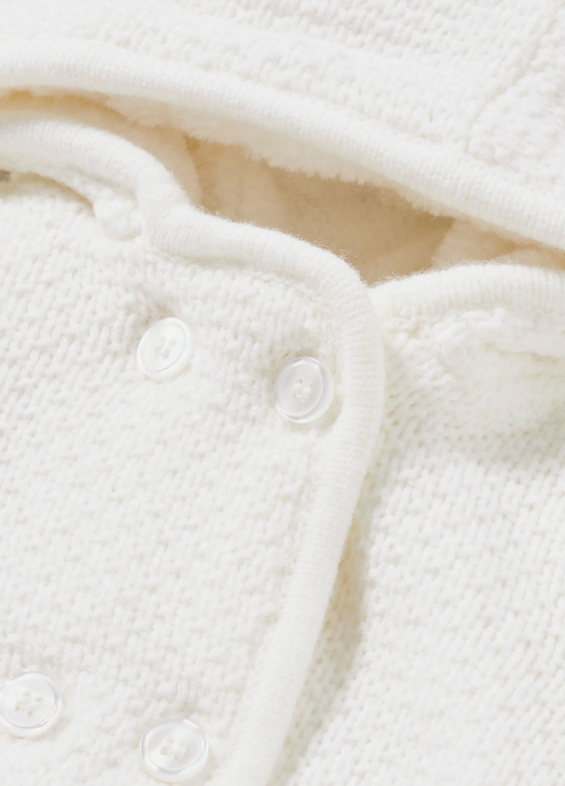 BLUKIDS  Cardigan doppiopetto con cappuccio neonata