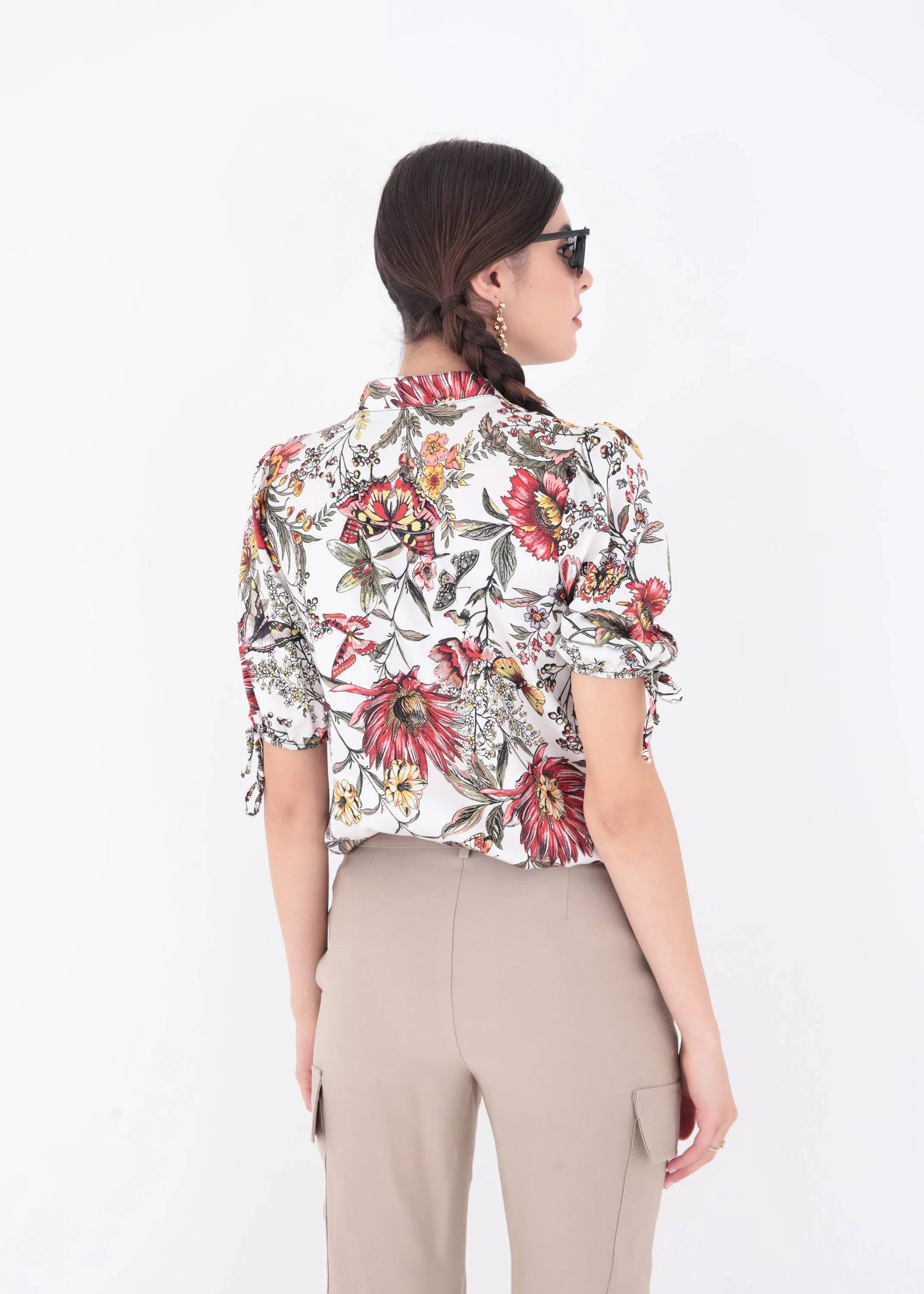 Blusa in viscosa fantasia floreale - PE24