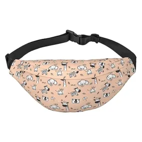 Carino Animal Marsupio per Donne Uomini Marsupio Cintura Regolabile Casual Petto Bag Marsupio per Viaggi Escursioni Marsupio, Ne