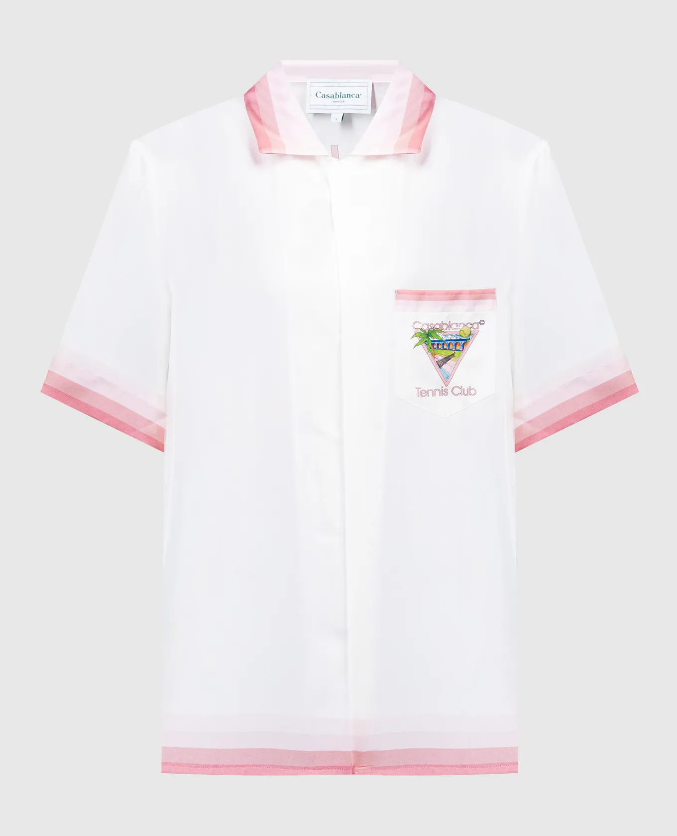 Casablanca Blusa Tennis Club Icon in seta bianca UMPS24SH00305