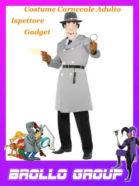 Costume Carnevale Adulto Ispettore Gadget Inspector Gadget