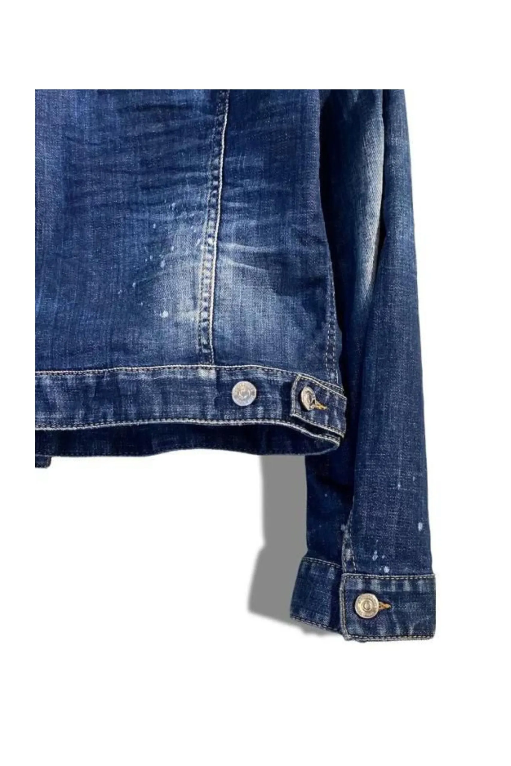 Dsquared2 Giacca Denim Con Effetto Schiarito