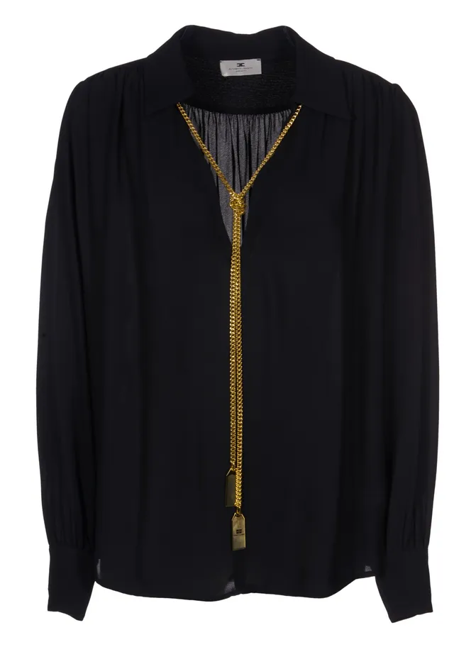 ELISABETTA FRANCHI  BLUSA IN GEORGETTE