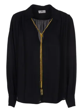 ELISABETTA FRANCHI  BLUSA IN GEORGETTE