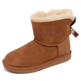 F6408 stivale bimba girl light brown UGG MINI BAILEY BOW II scarpe boot shoe