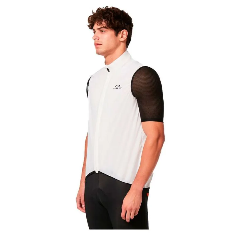 Giacca da bici senza maniche Oakley ENDURANCE PKBL WIND VEST (Bianco)