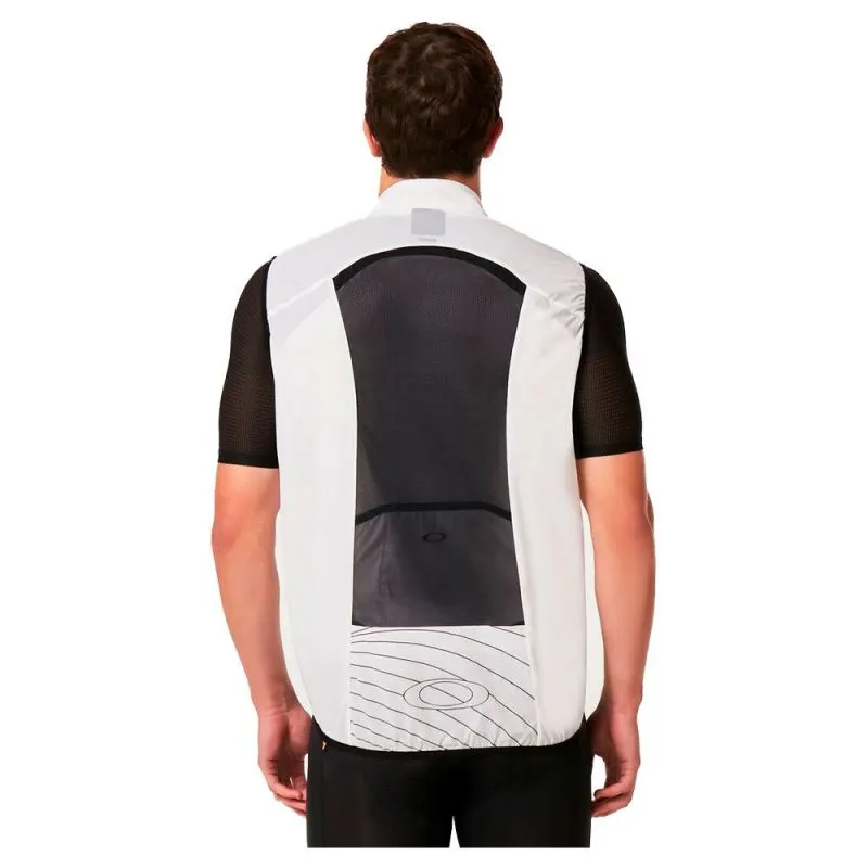 Giacca da bici senza maniche Oakley ENDURANCE PKBL WIND VEST (Bianco)