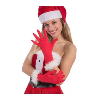 Guanti Babbo Natale donna peluche