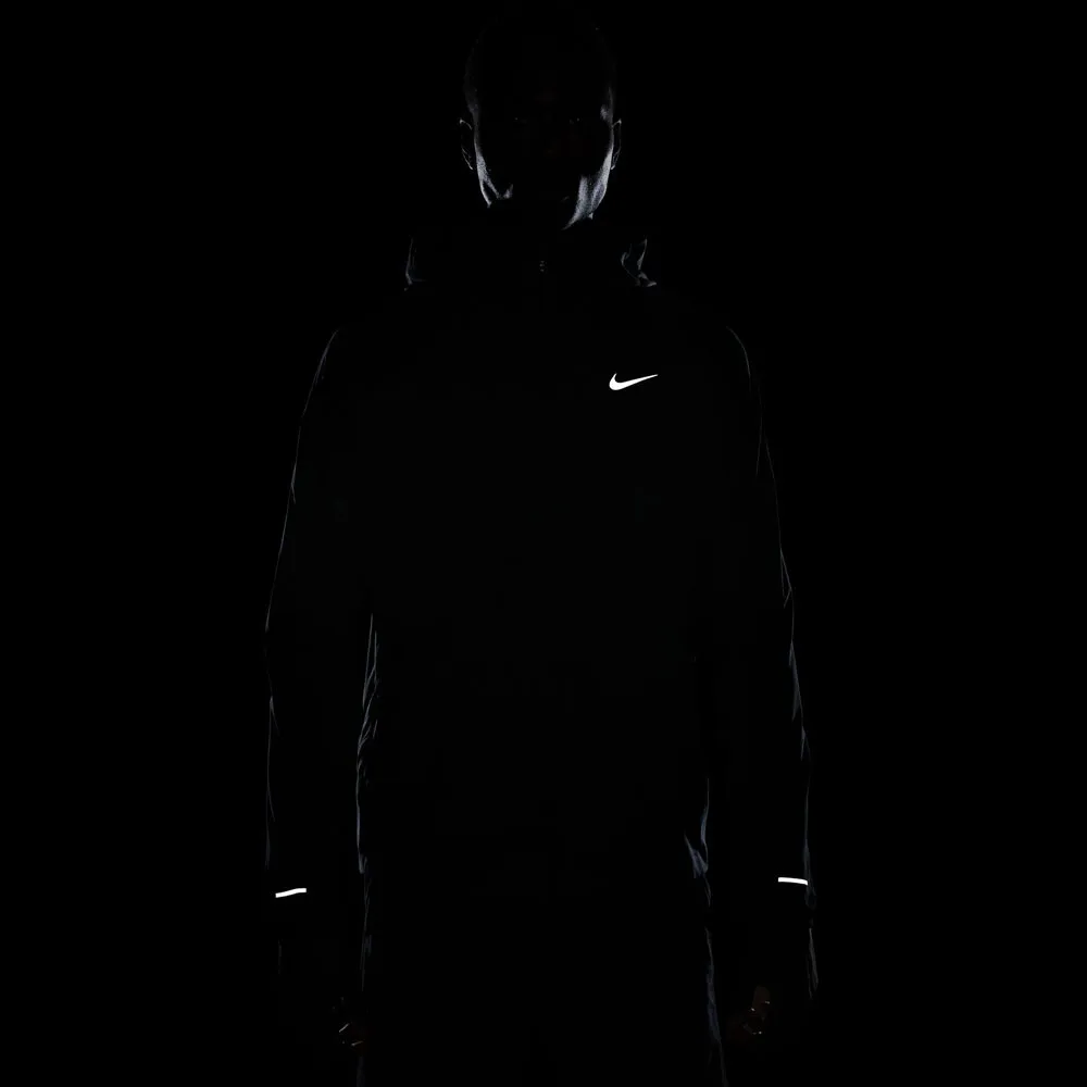 Nike Giacca Running Light Windrunner Nero Reflective Argento Uomo