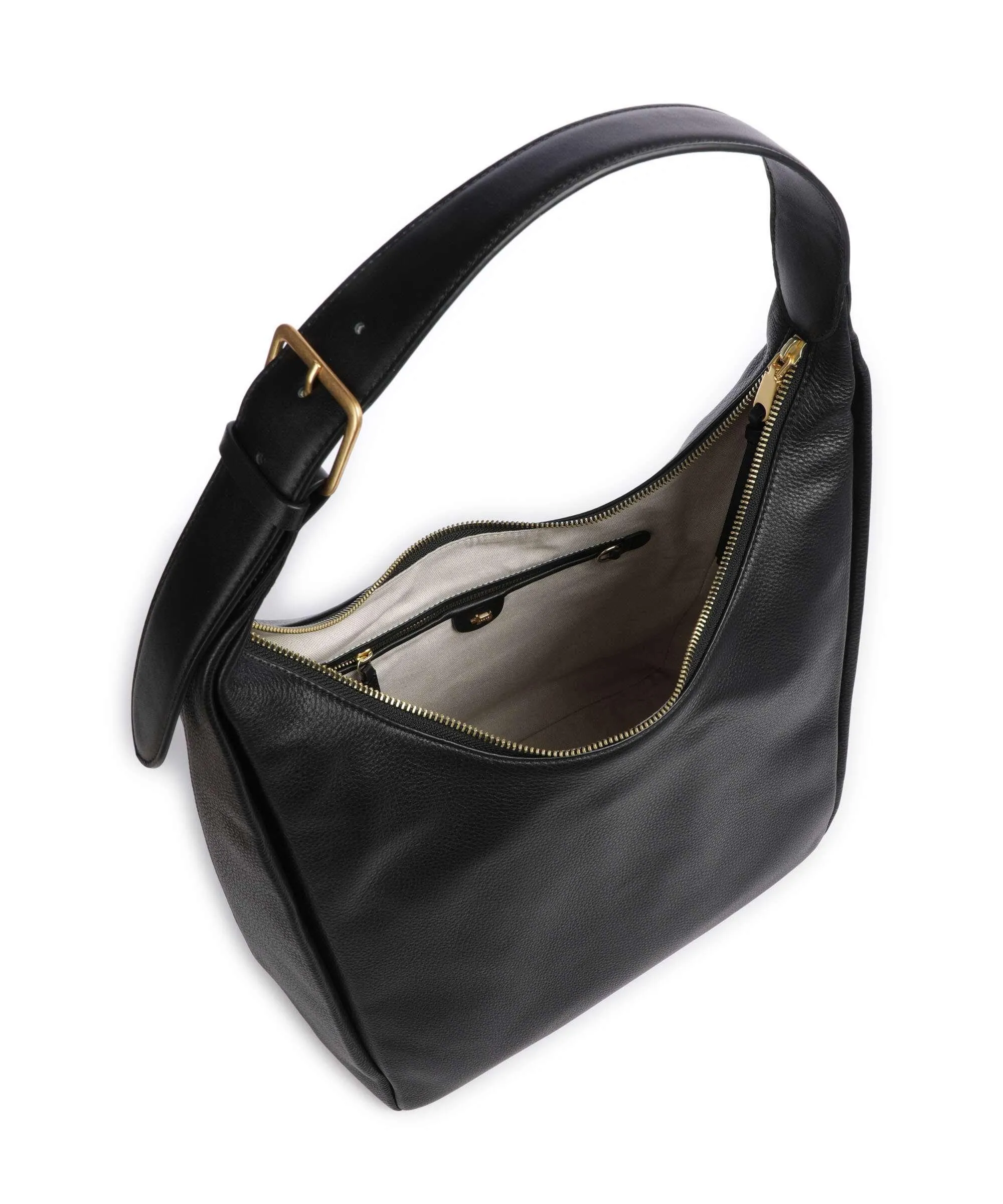  Radley London Earl Street Borsa hobo pelle di vacchetta grana nero  