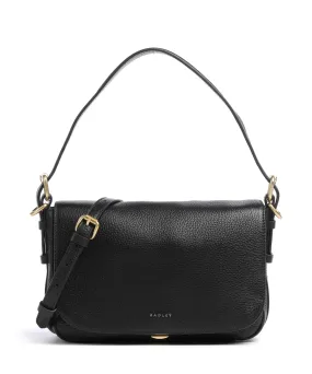  Radley London Graffton Street Borsa a spalla pelle di vacchetta grana nero  