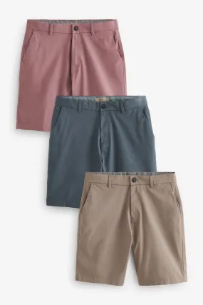 Shorts Pantaloni chino elasticizzati da 3 Confezione